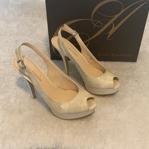 Platform Peep Toe Slingback Sandals